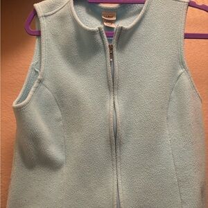 L.L. Bean light blue fleece vest